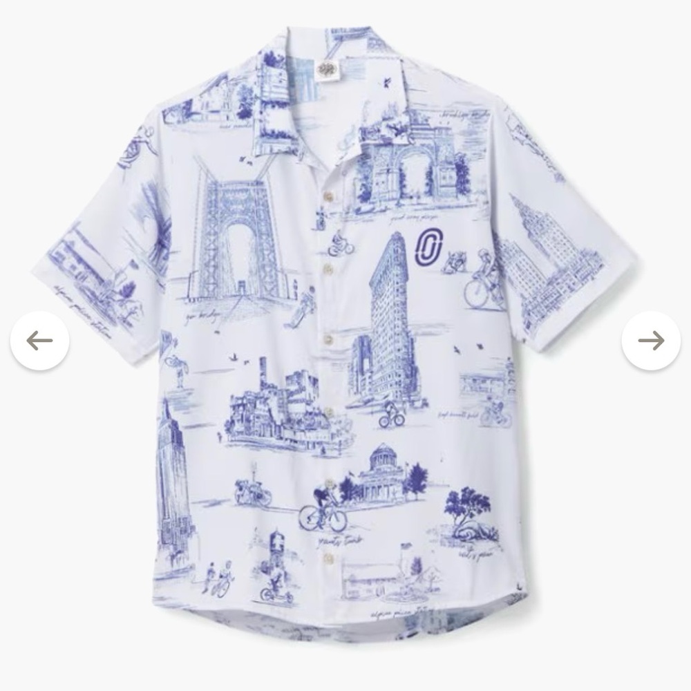 Ostroy XL Men's Resort Shirt NYC monuments